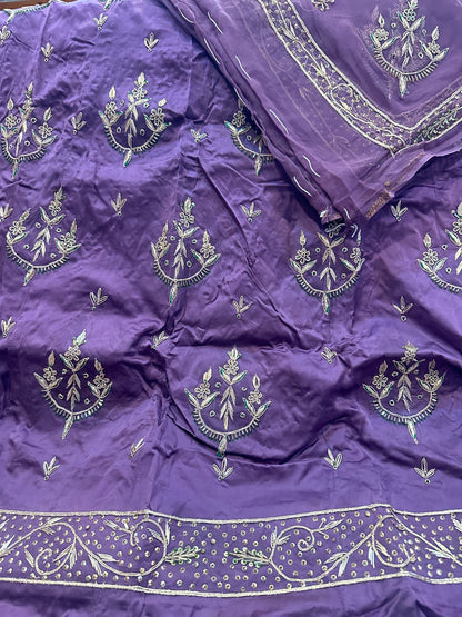 Regal Tissue Silk Thakurji Poshak with Exquisite Jardoji Dabka Detailing