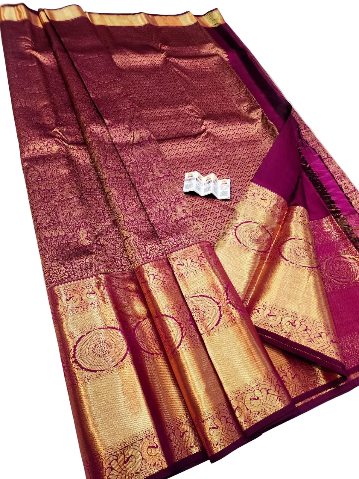 Kanchipuram Pure Silk Saree Silk Mark Certified | Handloom Bridal Pattu Saree with Zari Border
