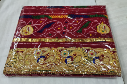 Elegant Kolkata Zardozi Chunri Odhna Marwadi Heritage Collection | Georgette Wedding Dupatta