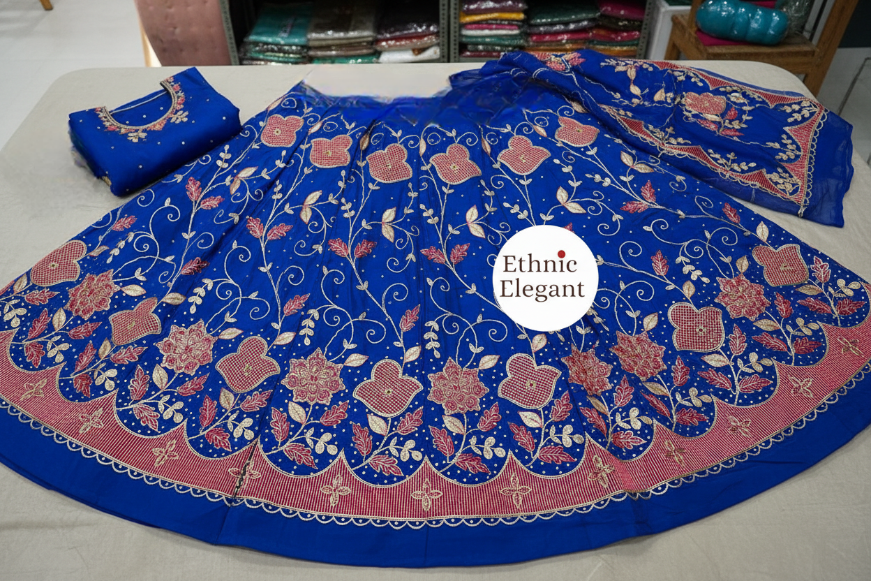 Royal Boutique Natural Silk Patch Work Thakurji Poshak – Premium Handcrafted Edition