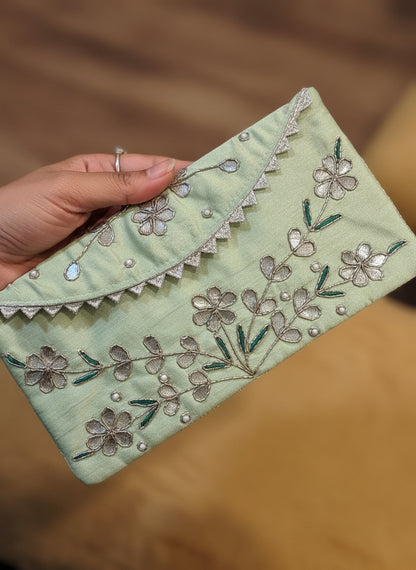 Gota Pearl Cheed Designer Money Envelope | Elegant Gift Bag/Clutch (Pack of 2) mix color