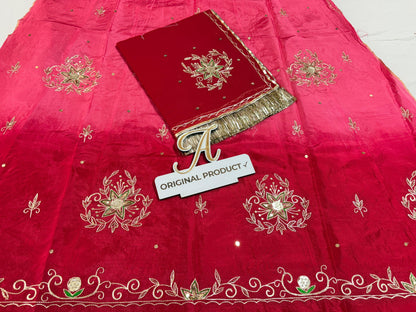Designer Upada Crepe Boutique Thakurji Poshak with Aari Taari Work & Pure Odhani