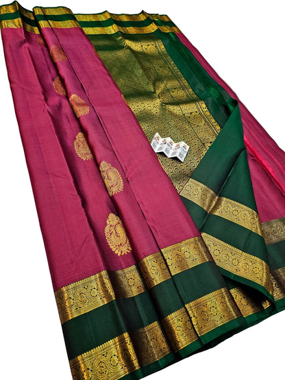 Traditional Kanchipuram pure silk Bridal saree silk mark certified