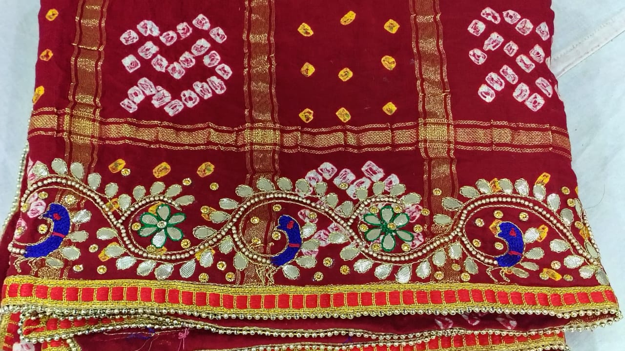 Modal Gajji Silk Gotta Patti Beautiful Handwork Traditional Odhna