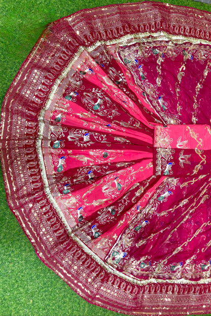 Designer 4.5 mt Gher Rajwadi Lehanga poshak