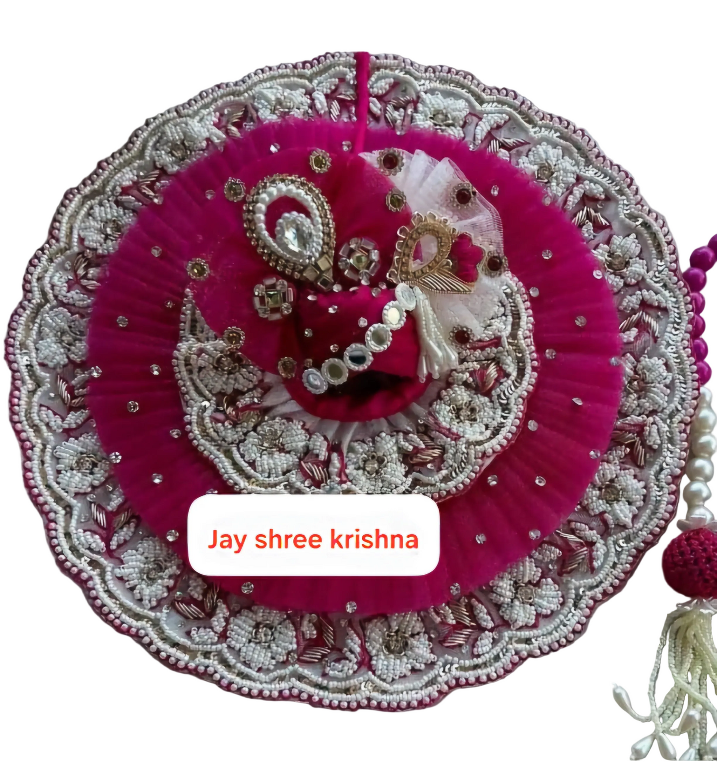 Janmashtami special heavy designer Boutique Ladoo gopalji poshak With Mukut  size 6inch