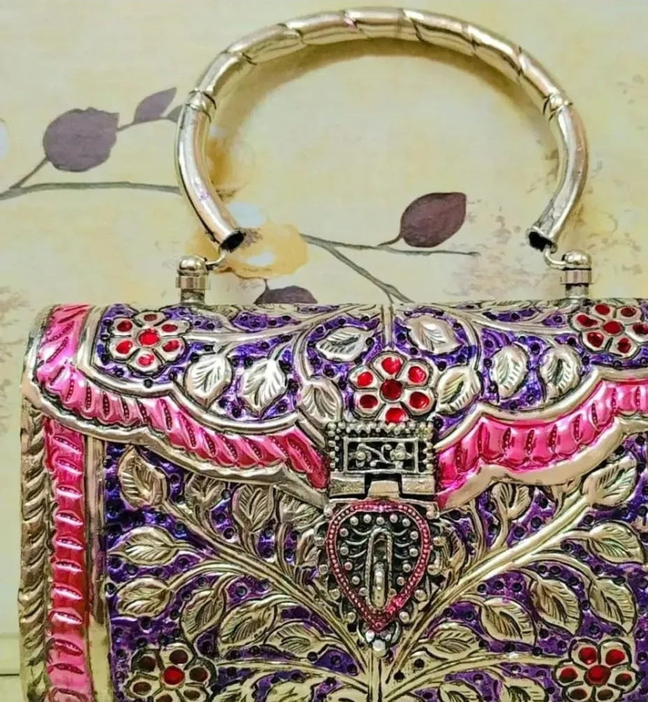 Exclusive handcrafted carved Garman silver Elegant clutch bags