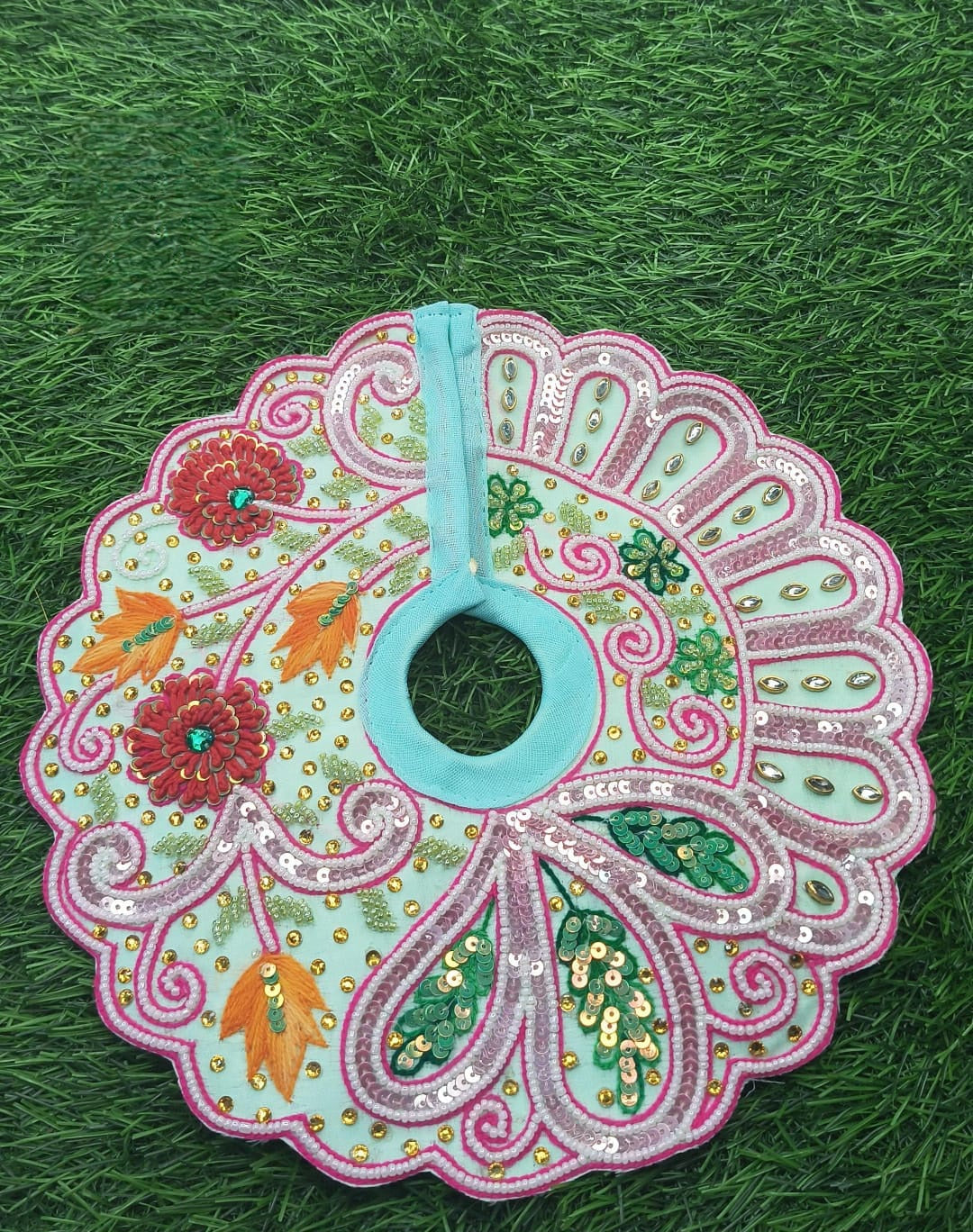 Heavy Embroidered sequence work ladoo gopalji poshak