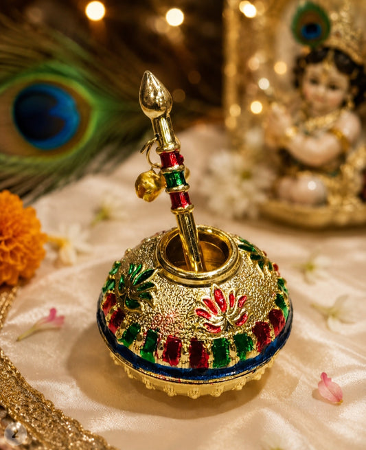 Janmashtami Makhan Chor Dhahi Handi Matki For KanhaJi  (pack of 2 Matki)🦚