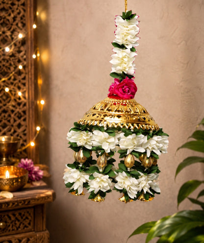 Floral Jhumar for diwali/festival decorations  /L 22 INCH ROUND 29* INCH/ metal