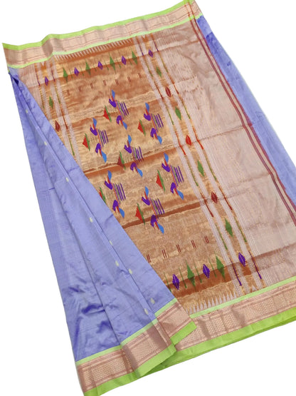 Handloom Pure Silk Yeola Paithani Saree | Traditional Silk Mark Certified Paithani