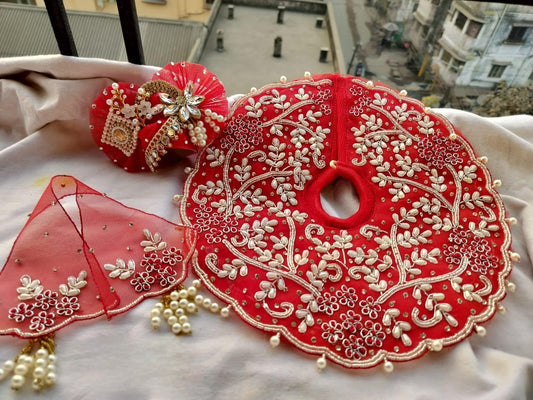 Shreeji Shringar Heavy Boutique Ladoo gopalji Poshak 6inch