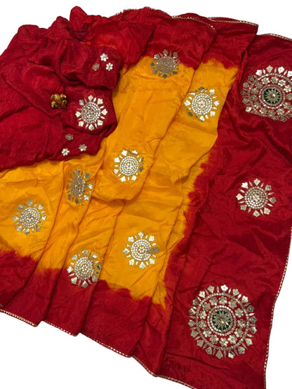 Pure Uppada Silk Gota Patti Saree – Elegant Handwork Traditional Saree
