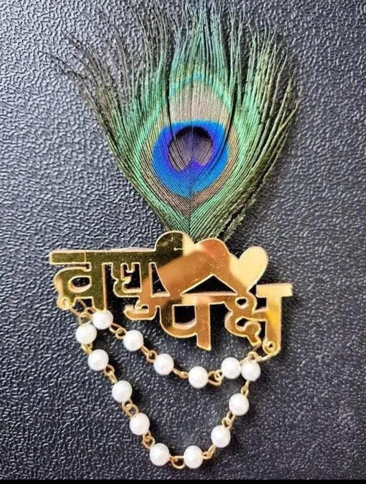 Latest Trending Vadhu Paksh Brooches for Haldi Mehendi Swagat Baarat Wedding Ceremonies (Pack of 50)