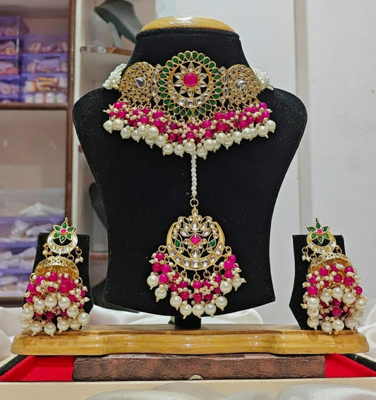 Rajwari look jadau jewelry set