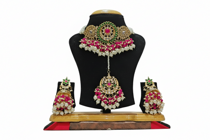 Rajwadi Look Jadau Jewellery Set – Traditional Bridal Necklace Set for Wedding & Festive Wear