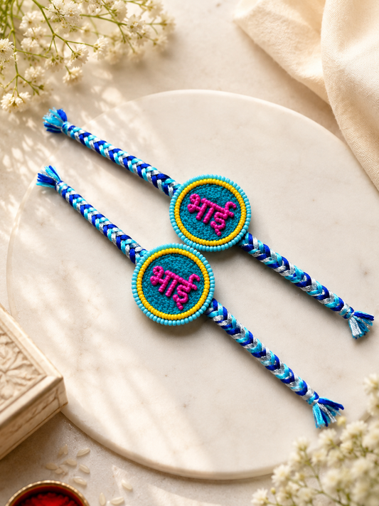 Beautiful Handcrafted Bhai Wali Rakhi for Brother | Designer Rakhi (Pack of 1)