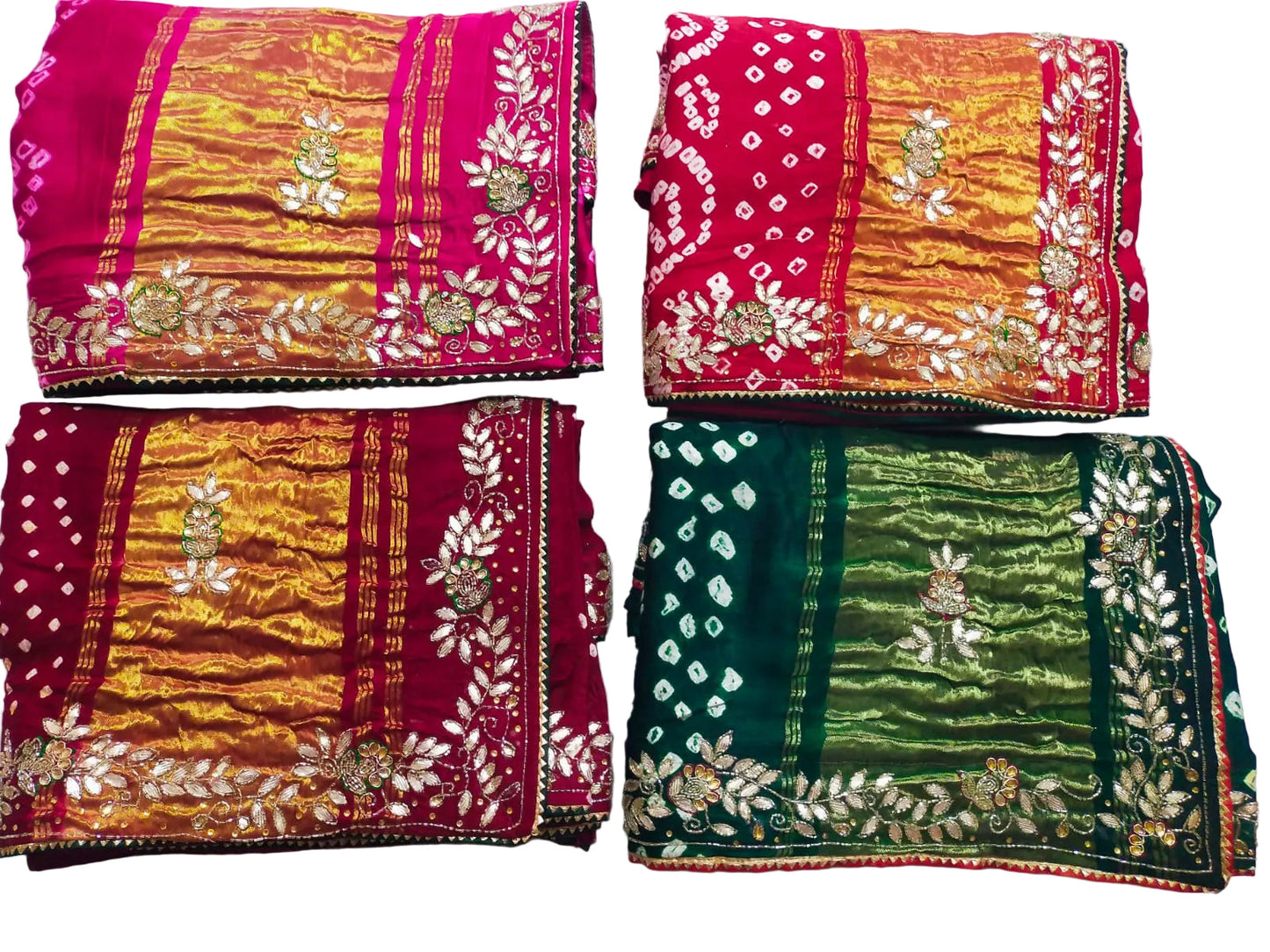 Pure Modal Gajji Silk Jaipuri Bandhej Saree – Boutique Handwork Designer Saree