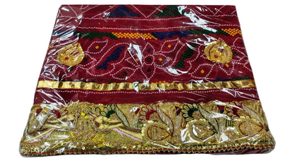 Traditional Kolkata Zardozi Chunri Odhna Marwadi Heritage Collection | Georgette Wedding Dupatta