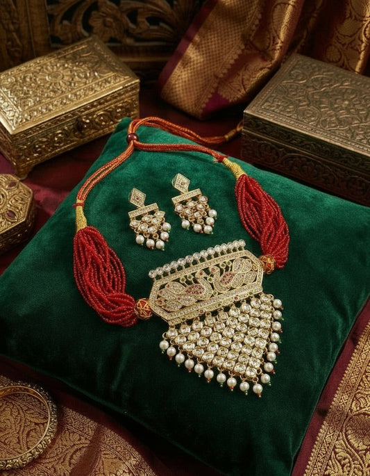 Traditional Rajasthani jewelry set