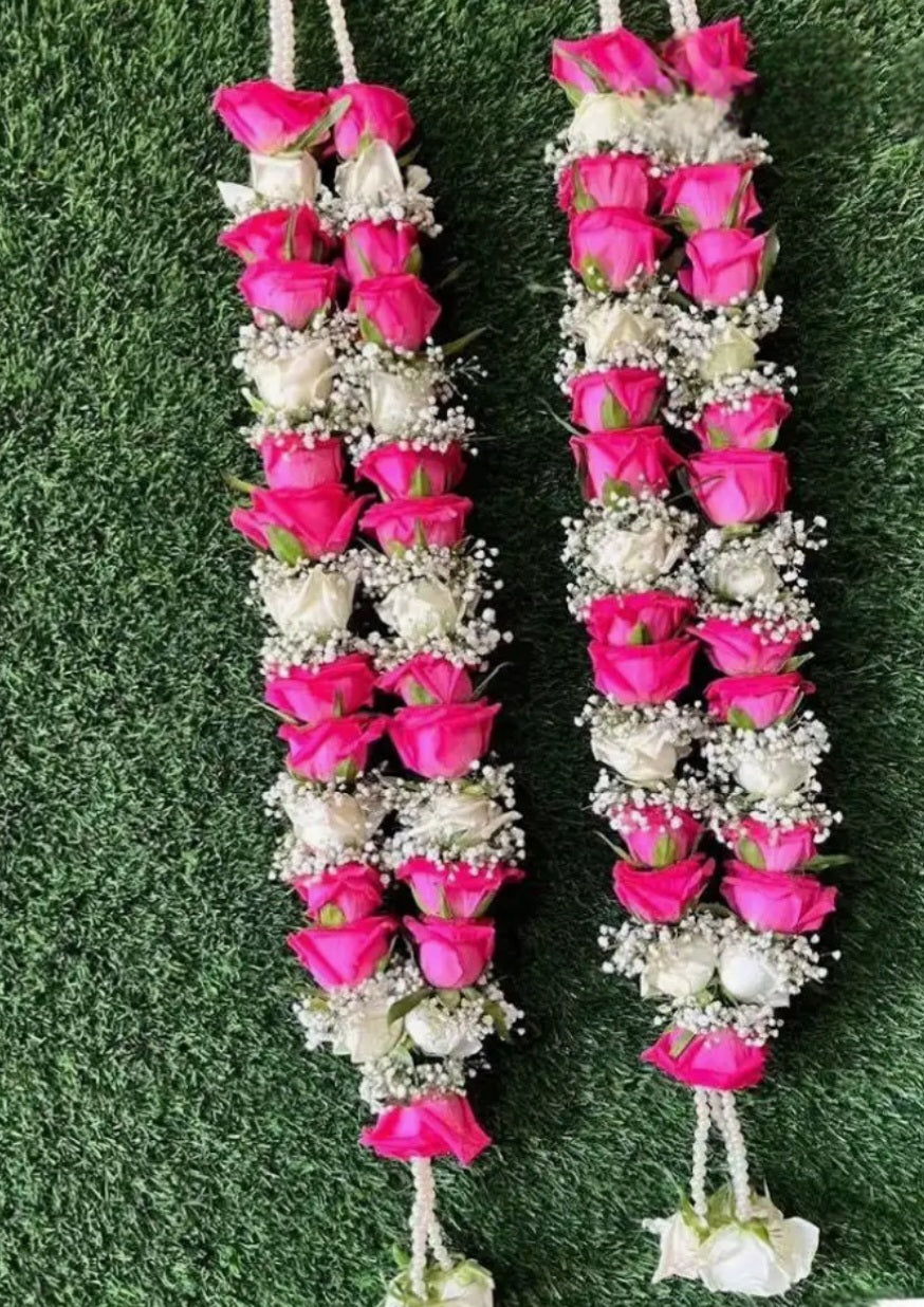Fresh flower garland pair size 5ft