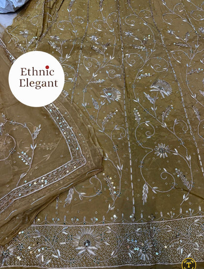 Heavy Bemberg Satin Thakurji Poshak – Pure Odhna with Jardozi Dabka Handwork
