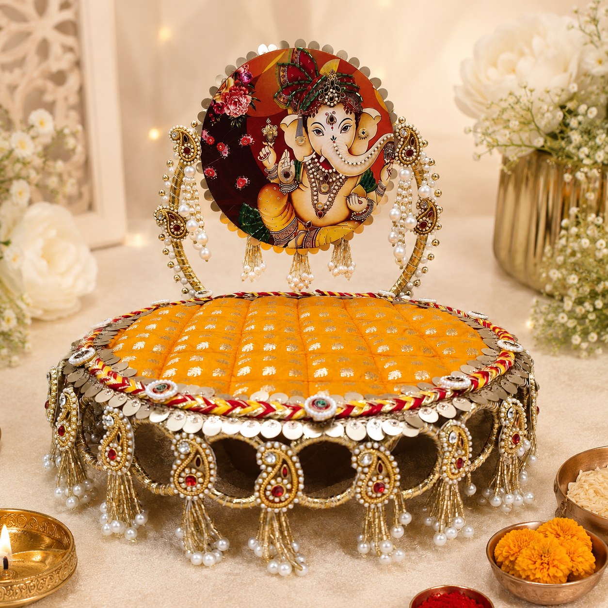 Premium Handcrafted Ganpati Singhasan Mandap for Ganesh Chaturthi