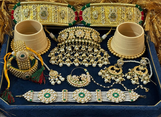 Traditional poshak jewelry combo set