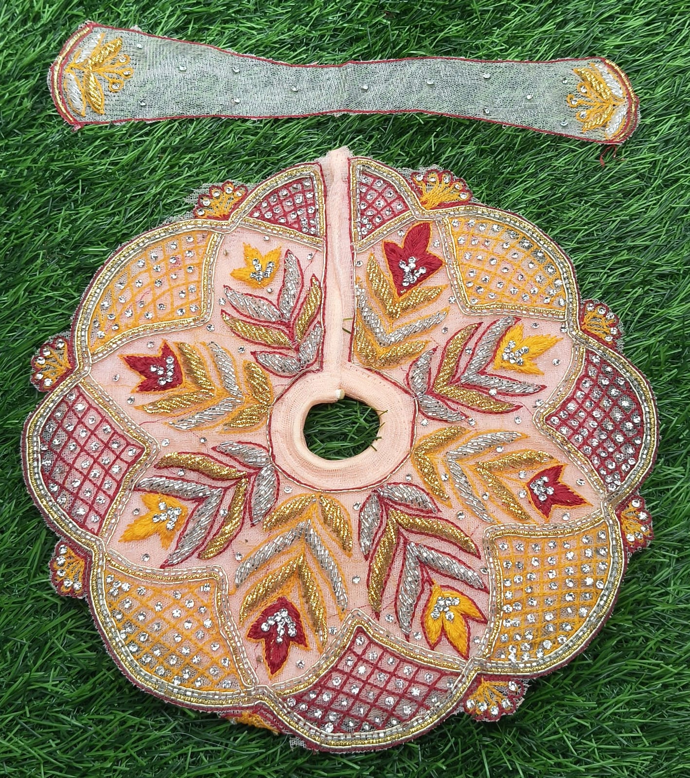 Boutique designer  heavy Ladoo gopalji poshak  6 inch