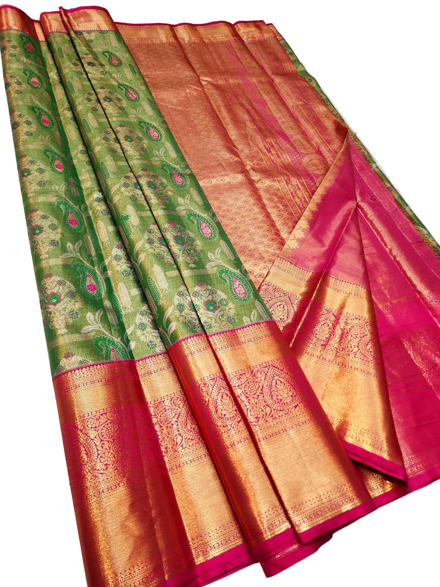 Designer Kanjipuram Semi Tissue Saree – Trendy Traditional Look for Festive & Partywear
