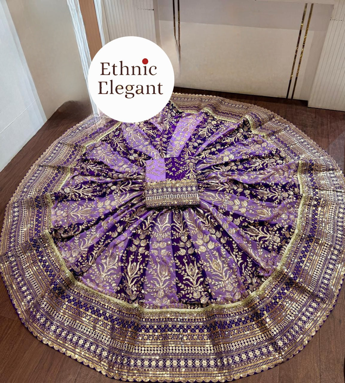 Boutique Designer 4 Meter Ghera Royal Poshak – A Timeless Blend of Tradition and Elegance