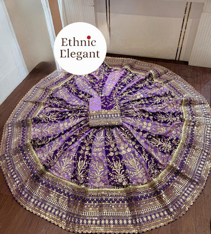 Boutique Designer 4 Meter Ghera Royal Poshak – A Timeless Blend of Tradition and Elegance