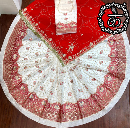 Heavy Fancy Barik Coding Pittan Zari work Pure HO SILK Pyor odhni Designer poshak