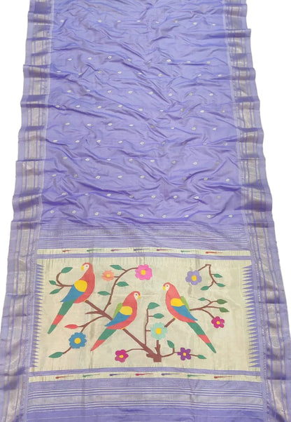 Handloom Golden & Silver Jari Yeola  Paithani – Pure Silk saree