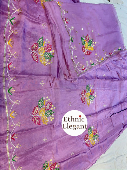 Boutique Upada Fabric Rajputi Poshak Set | Resham & Moti Handwork | Pure Thakurji Odhna