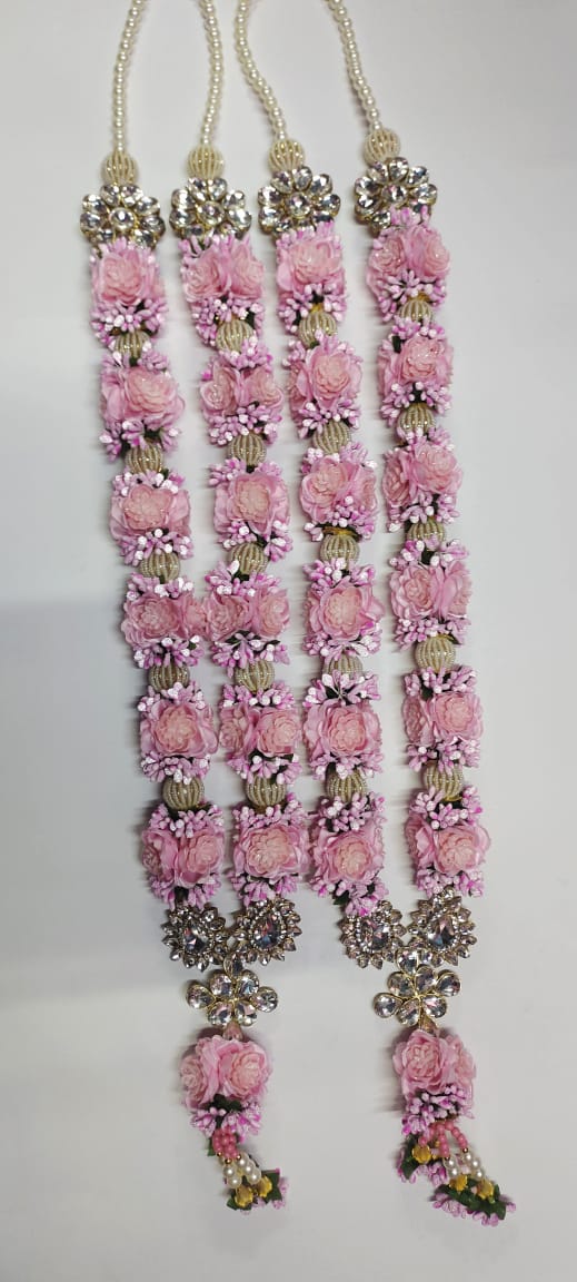 Handcrafted Floral Varmala Set for Bride and Groom (24-Inch) | Traditional Wedding Jaimala