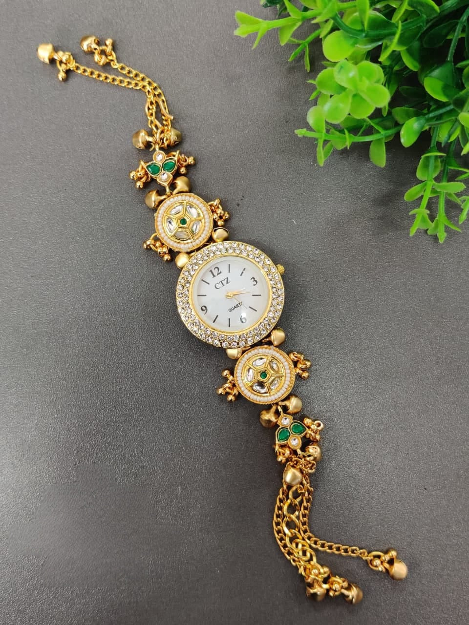 Royal Kashmiri Kundan Meenakari Watch