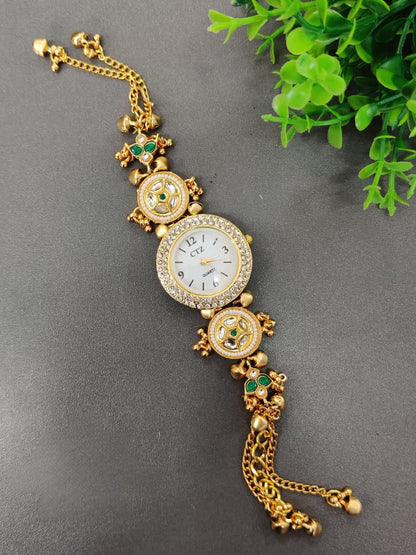 Royal Kashmiri Kundan Meenakari Watch