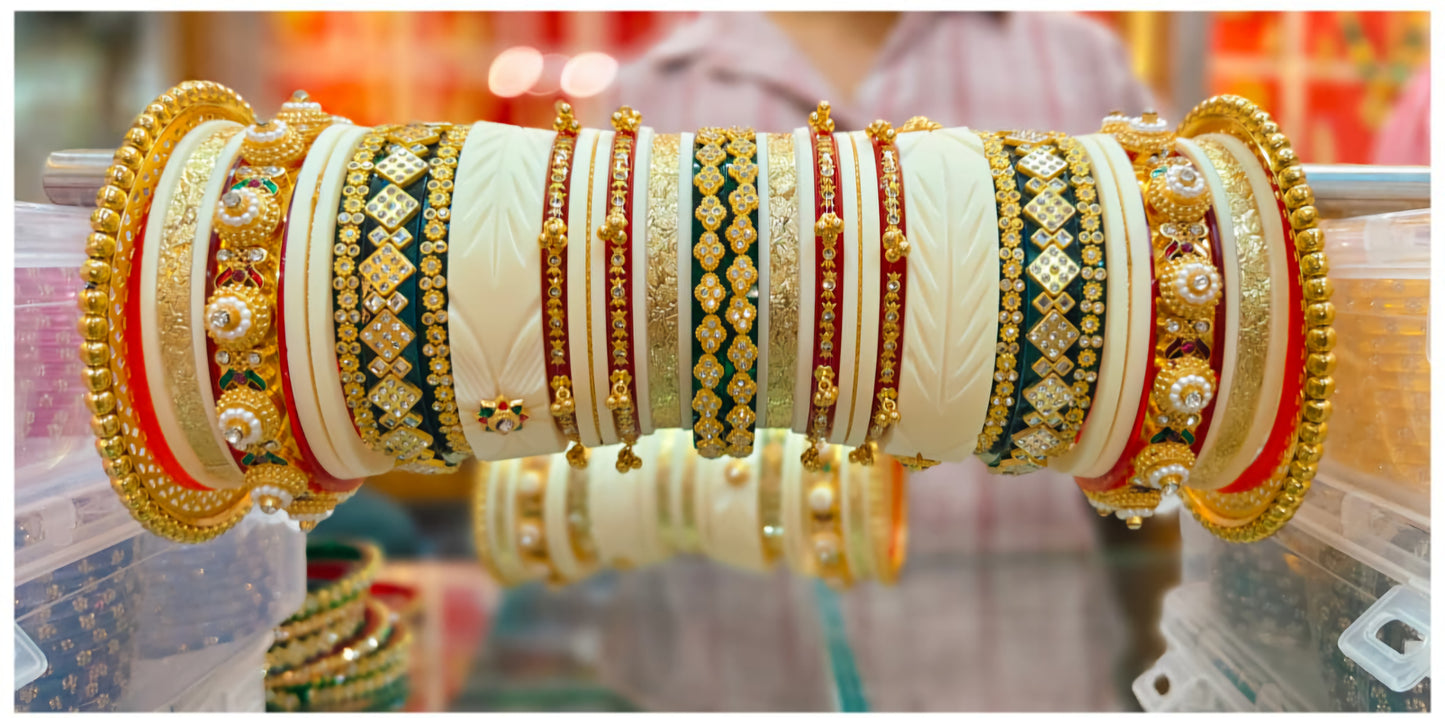 Shagun Special Bridal Chuda Red Elegance | Traditional Wedding Chura Set