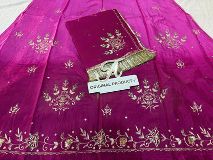 Designer Upada Crepe Boutique Thakurji Poshak with Aari Taari Work & Pure Odhani