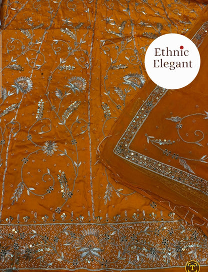 Bembar satin thakurji pure odhna heavy jardoji dabka work poshak*
