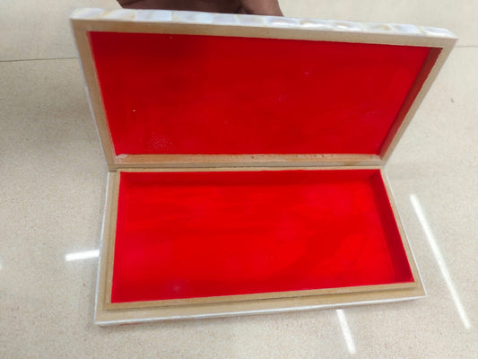 Elegant Mother of Pearl Gaddi Box Decorative Money Box for Weddings & Festive Gifting