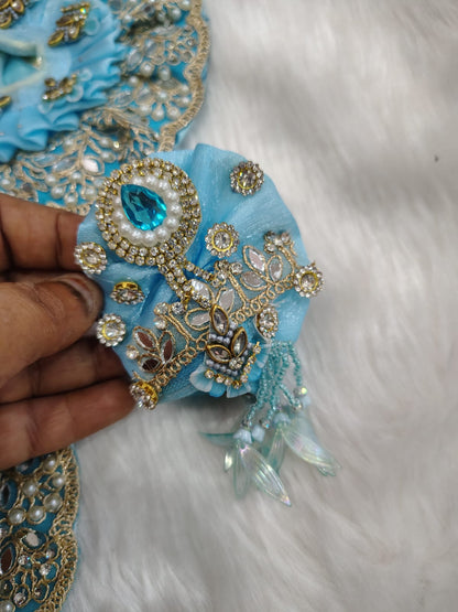 Designer Ladoo Gopal Poshak Set | Luxury Krishna Dress with Mukut