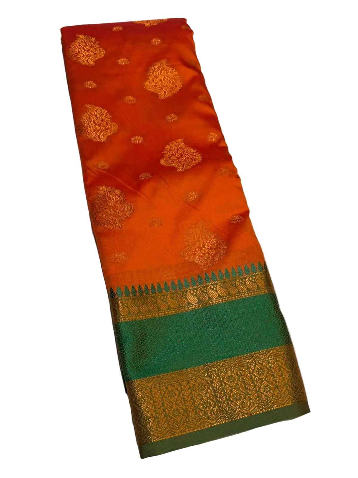 Traditional Big Border Semi Kanchipuram Silk Saree