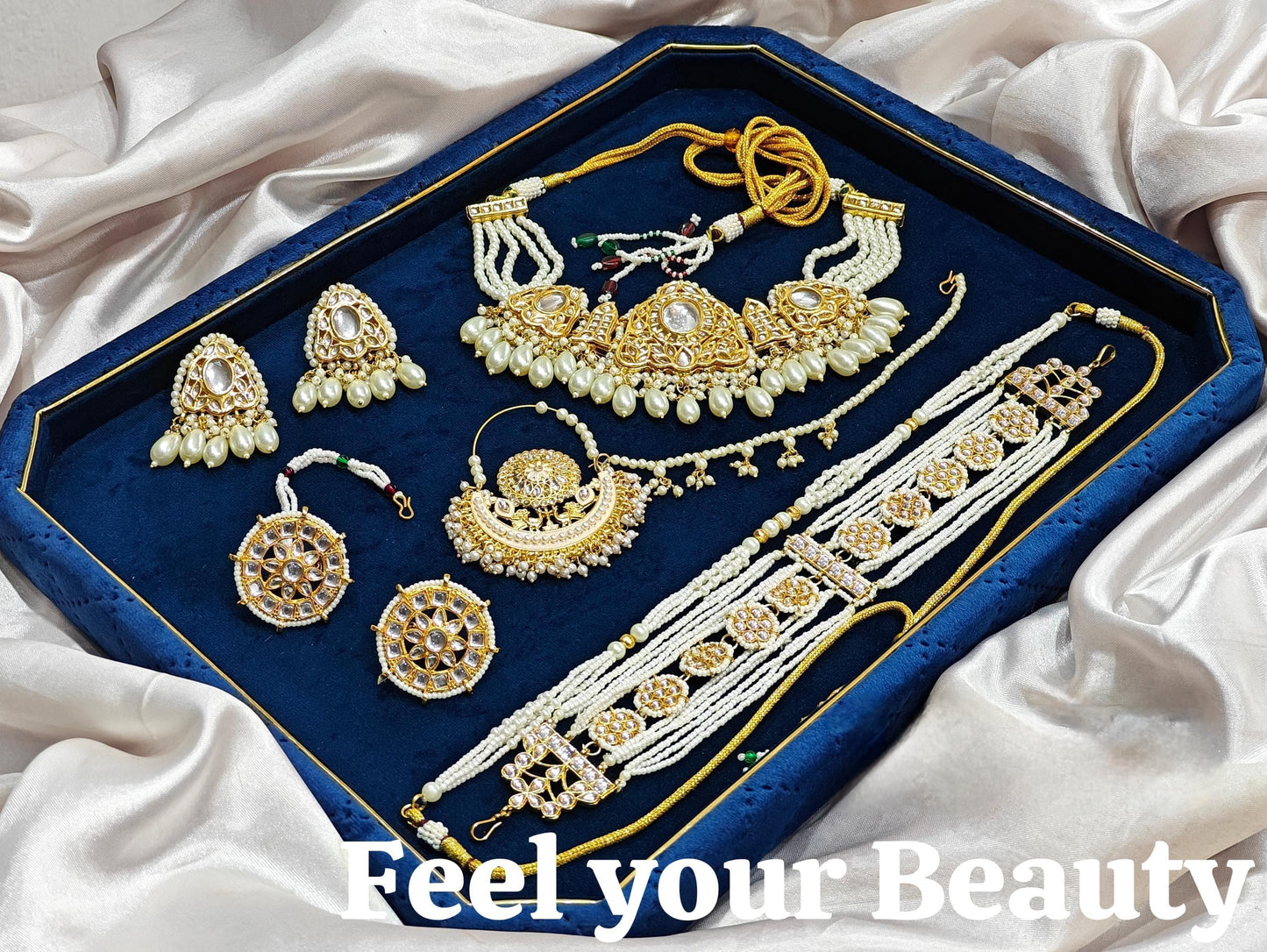 Royal Rajwadi Poshak Jewellery Combo Set – Traditional Bridal Necklace Set for Wedding & Festive Wear