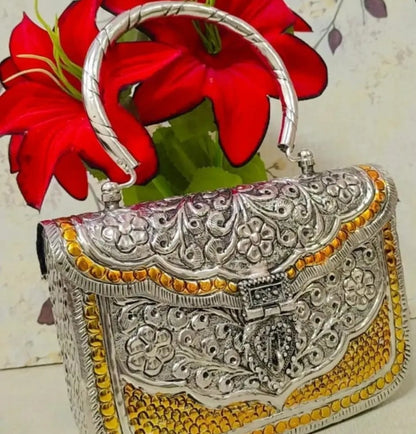 Exclusive handcrafted carved Garman silver Elegant clutch bags