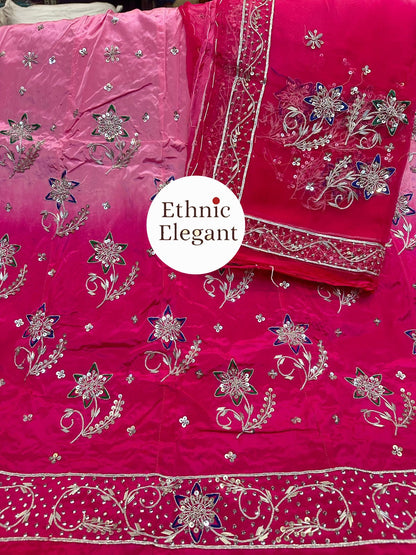 Natural Silk Thakurji Pure Odhna | Heavy Zardozi & Dabka Work Royal Rajwadi Poshak