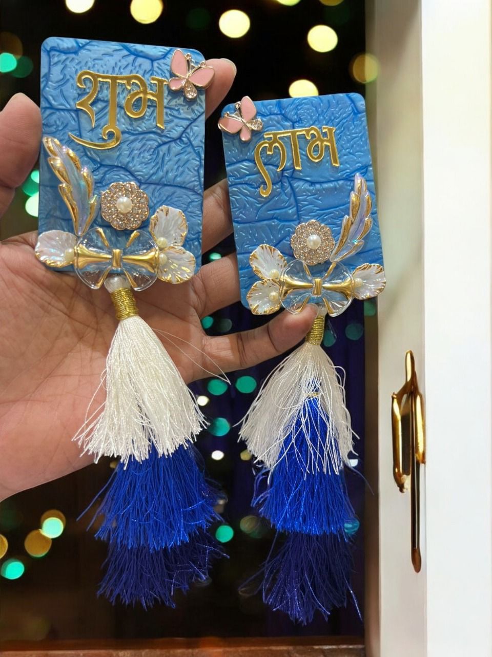 Unique collection for home decor subh labh pack of 2 pair