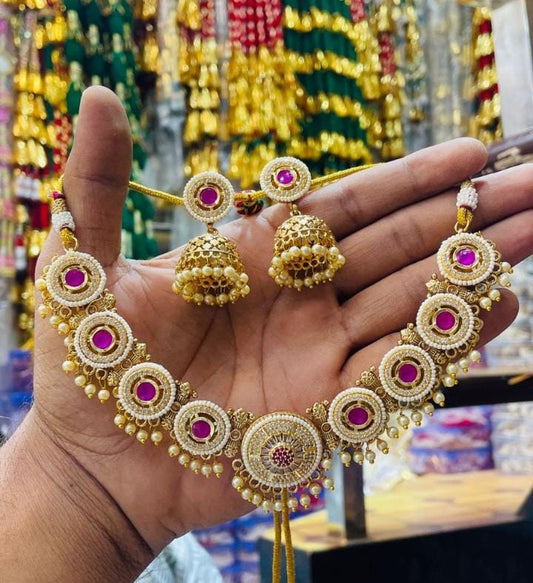 Rajwadi Style Polish Jewellery Set | Royal Traditional Bridal Jewellery