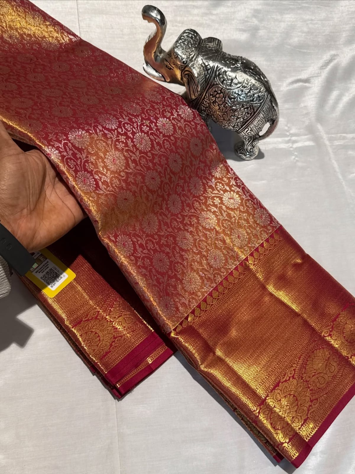 Tissue Pure Kanchipuram Silk Saree – Elegant Silk Mark Certified Saree